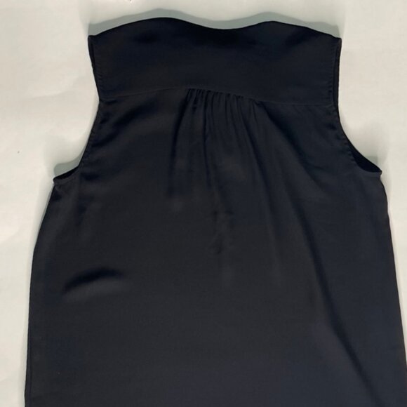 J. Crew 365 Black Sleeveless Tie-Neck Blouse, Size XS - Picture 7 of 8